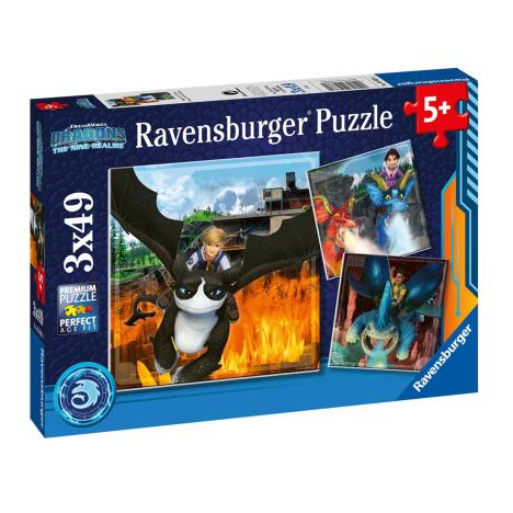 Dragons The Nine Realms 3 x 49pc Jigsaw Puzzles £6.99